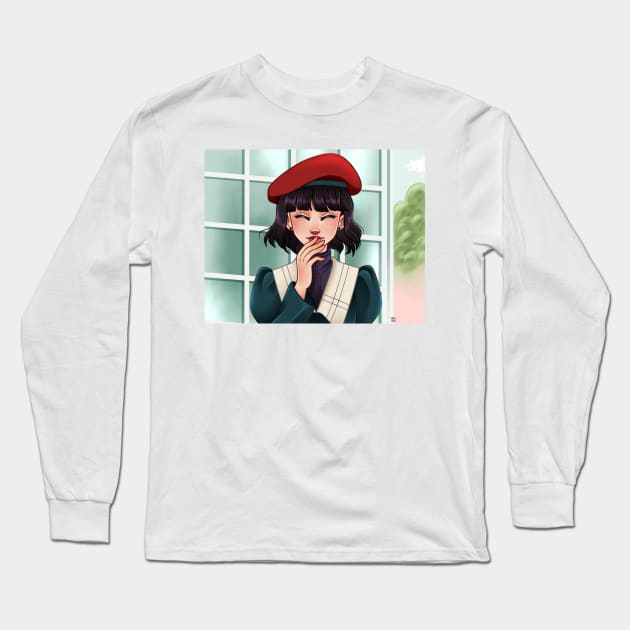 Laughing Long Sleeve T-Shirt by Smilla